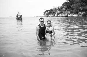 Christina and husband Eusebio at their home in Koh Tao. Photo: One Ocean One Breath.